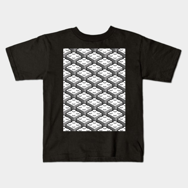 Bricks pattern Kids T-Shirt by captainsmog